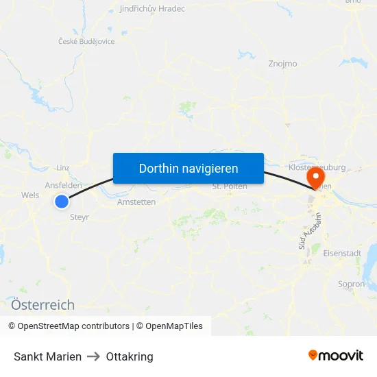 Sankt Marien to Ottakring map