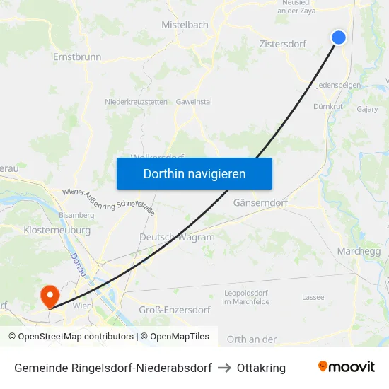 Gemeinde Ringelsdorf-Niederabsdorf to Ottakring map