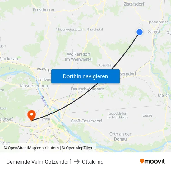 Gemeinde Velm-Götzendorf to Ottakring map