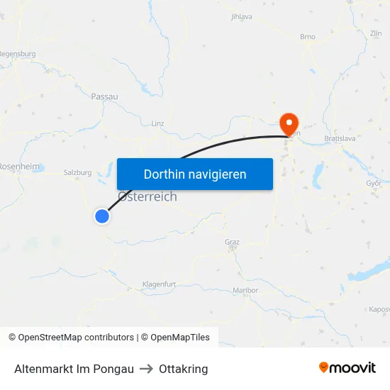 Altenmarkt Im Pongau to Ottakring map