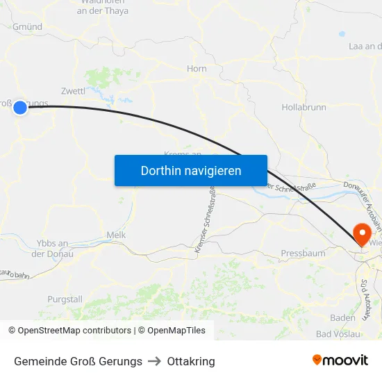 Gemeinde Groß Gerungs to Ottakring map