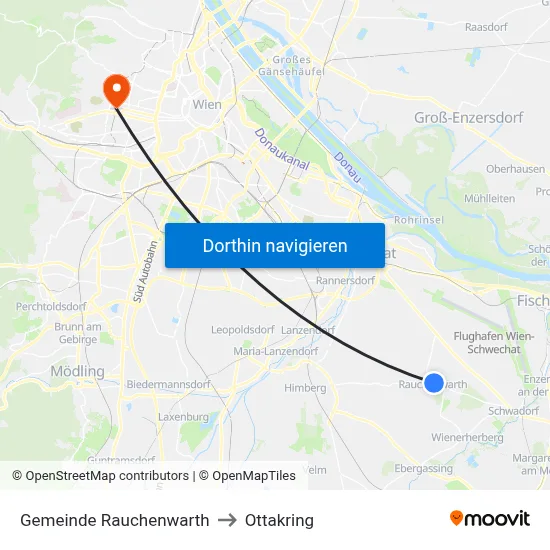 Gemeinde Rauchenwarth to Ottakring map
