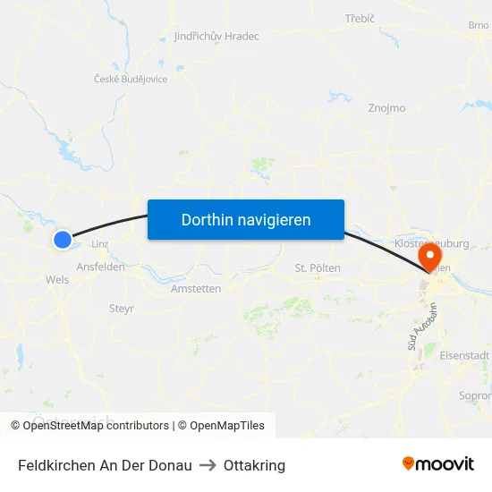 Feldkirchen An Der Donau to Ottakring map