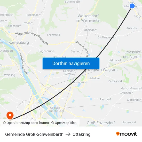 Gemeinde Groß-Schweinbarth to Ottakring map