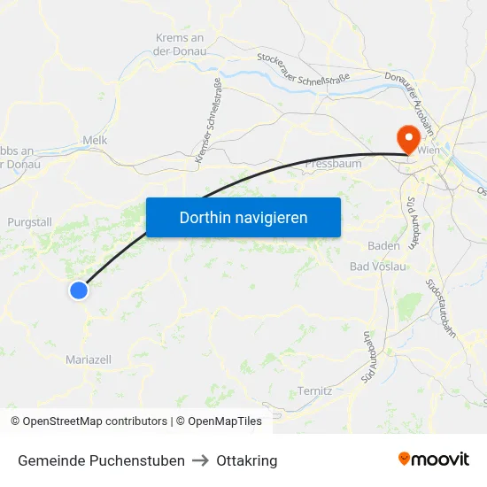 Gemeinde Puchenstuben to Ottakring map
