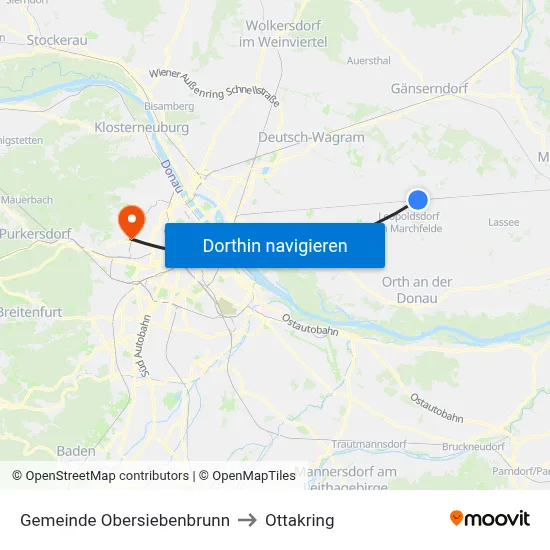 Gemeinde Obersiebenbrunn to Ottakring map