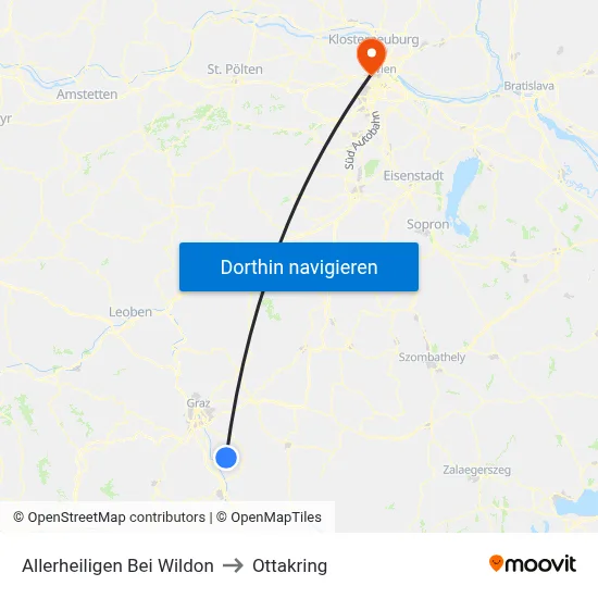 Allerheiligen Bei Wildon to Ottakring map