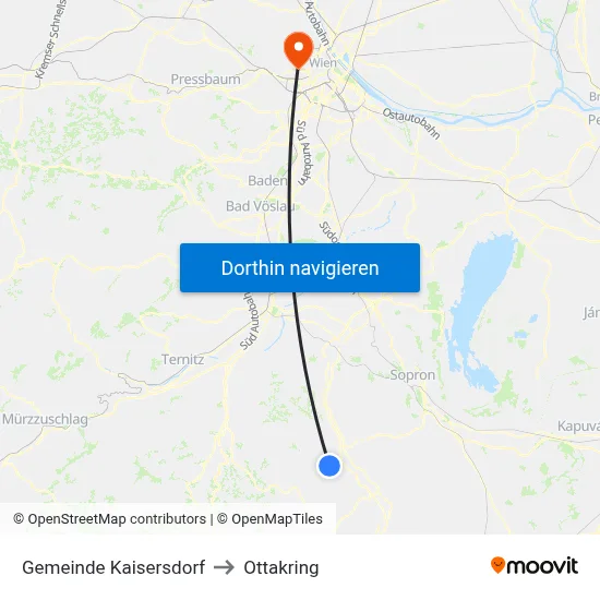 Gemeinde Kaisersdorf to Ottakring map