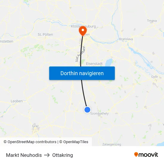 Markt Neuhodis to Ottakring map