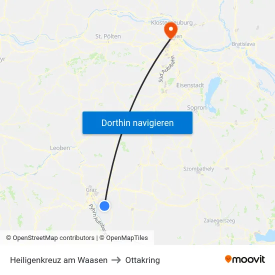 Heiligenkreuz am Waasen to Ottakring map