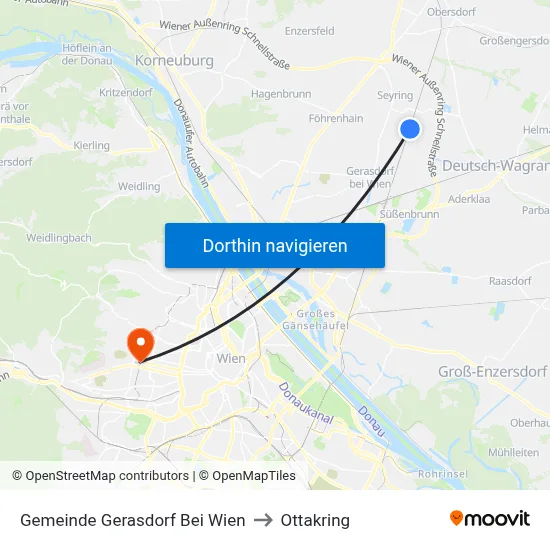Gemeinde Gerasdorf Bei Wien to Ottakring map