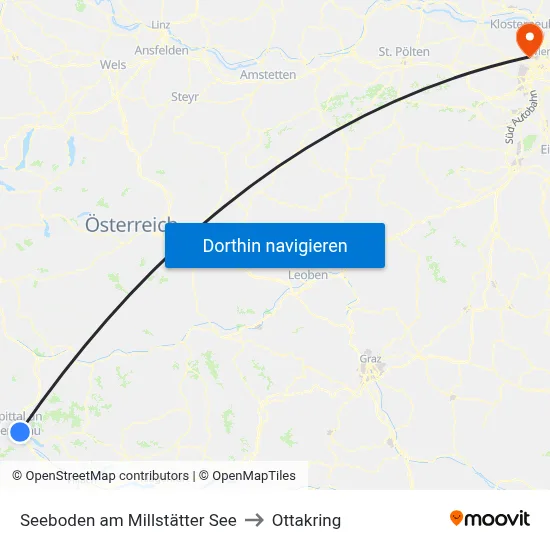Seeboden am Millstätter See to Ottakring map
