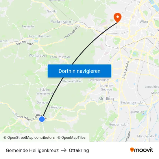 Gemeinde Heiligenkreuz to Ottakring map