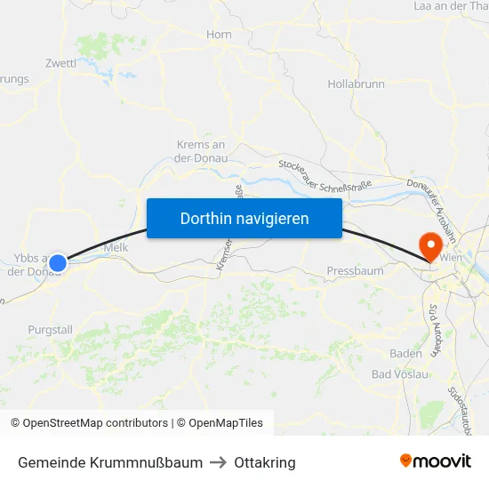 Gemeinde Krummnußbaum to Ottakring map