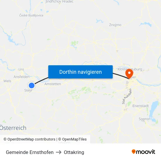 Gemeinde Ernsthofen to Ottakring map