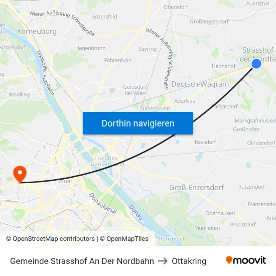 Gemeinde Strasshof An Der Nordbahn to Ottakring map