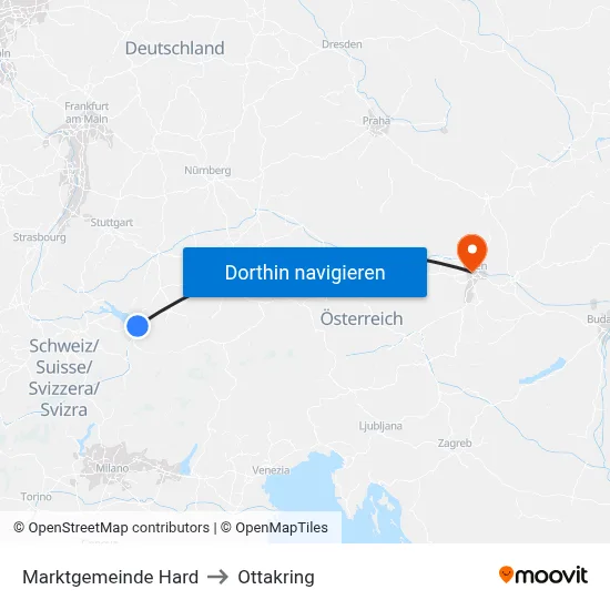 Marktgemeinde Hard to Ottakring map