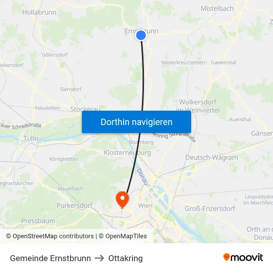 Gemeinde Ernstbrunn to Ottakring map