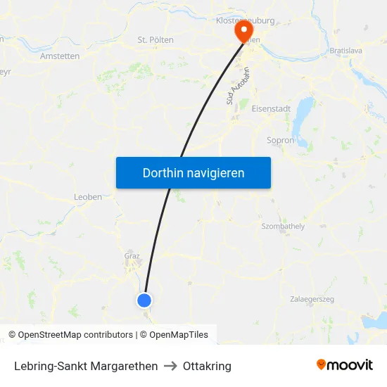 Lebring-Sankt Margarethen to Ottakring map