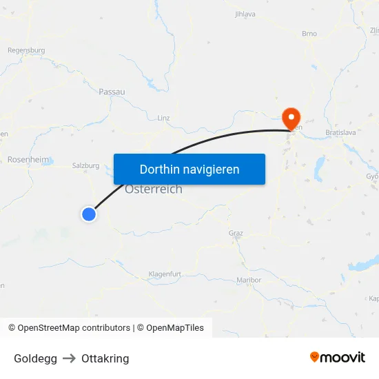 Goldegg to Ottakring map