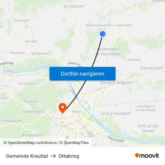 Gemeinde Kreuttal to Ottakring map