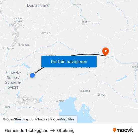 Gemeinde Tschagguns to Ottakring map