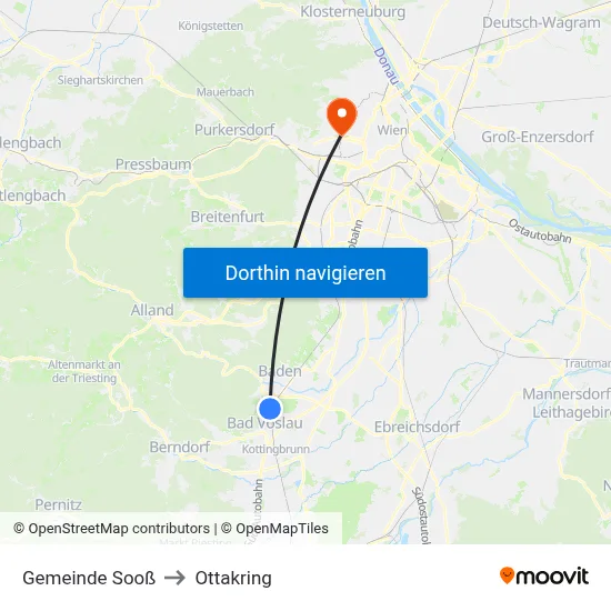 Gemeinde Sooß to Ottakring map