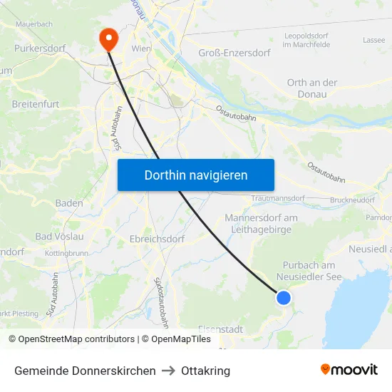 Gemeinde Donnerskirchen to Ottakring map