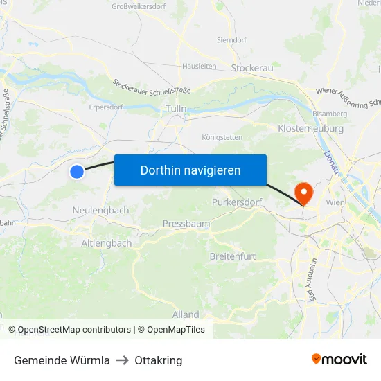 Gemeinde Würmla to Ottakring map