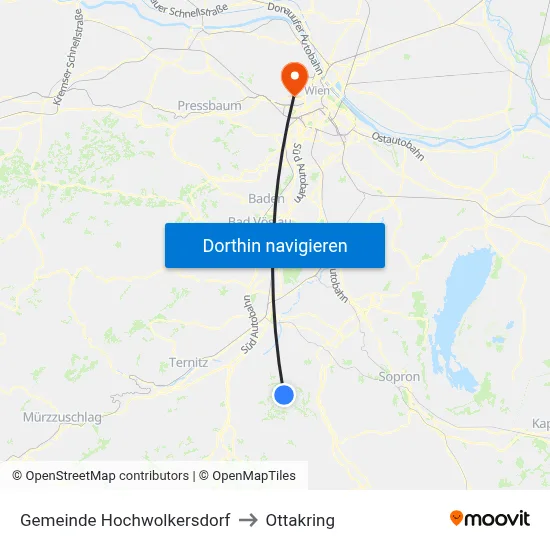 Gemeinde Hochwolkersdorf to Ottakring map