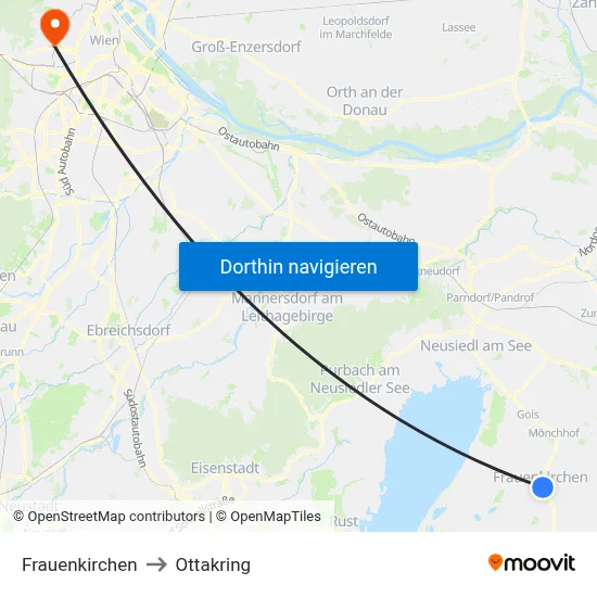 Frauenkirchen to Ottakring map