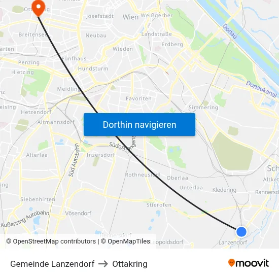 Gemeinde Lanzendorf to Ottakring map