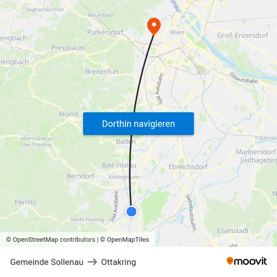 Gemeinde Sollenau to Ottakring map