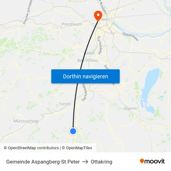 Gemeinde Aspangberg-St.Peter to Ottakring map
