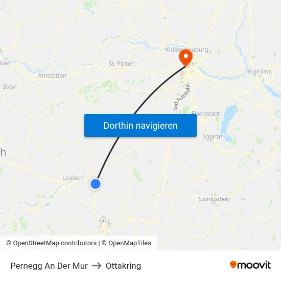Pernegg An Der Mur to Ottakring map