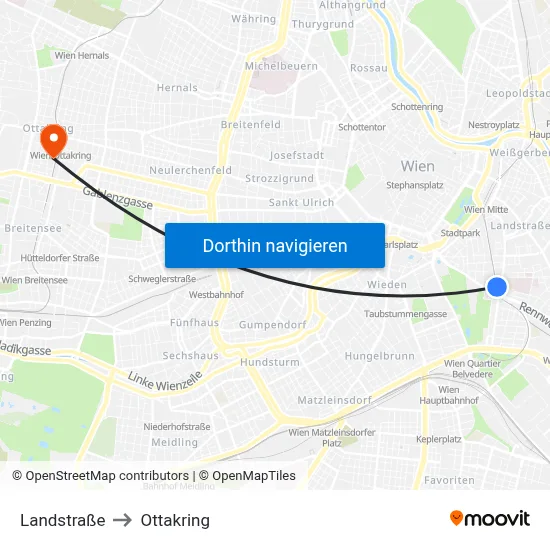 Landstraße to Ottakring map