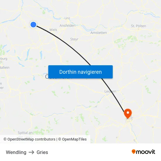 Wendling to Gries map