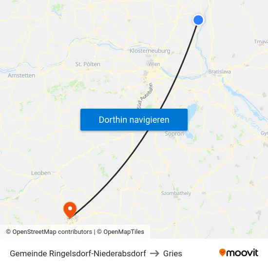 Gemeinde Ringelsdorf-Niederabsdorf to Gries map