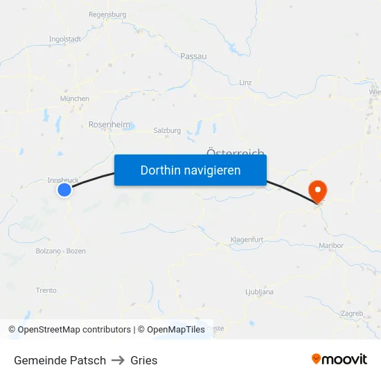 Gemeinde Patsch to Gries map