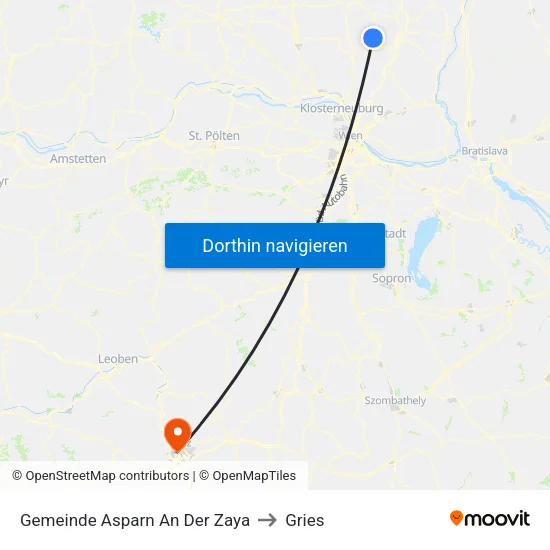 Gemeinde Asparn An Der Zaya to Gries map