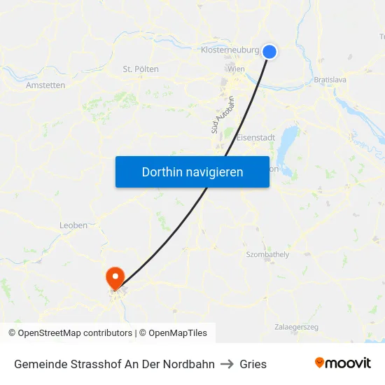 Gemeinde Strasshof An Der Nordbahn to Gries map
