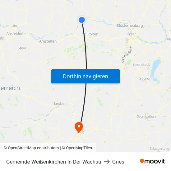 Gemeinde Weißenkirchen In Der Wachau to Gries map