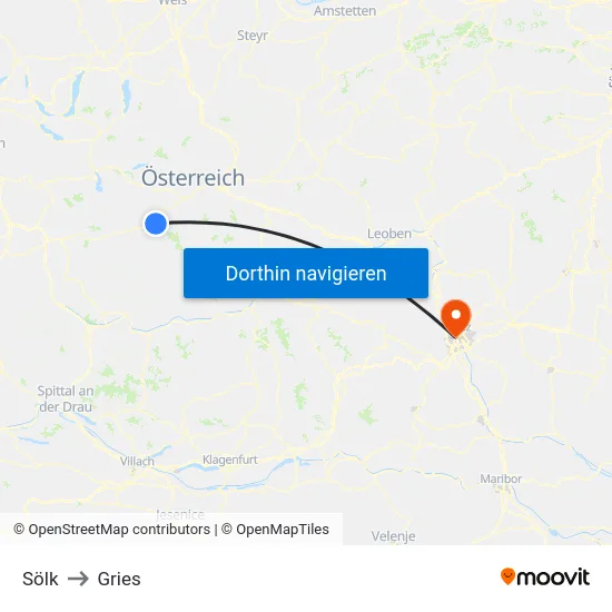 Sölk to Gries map