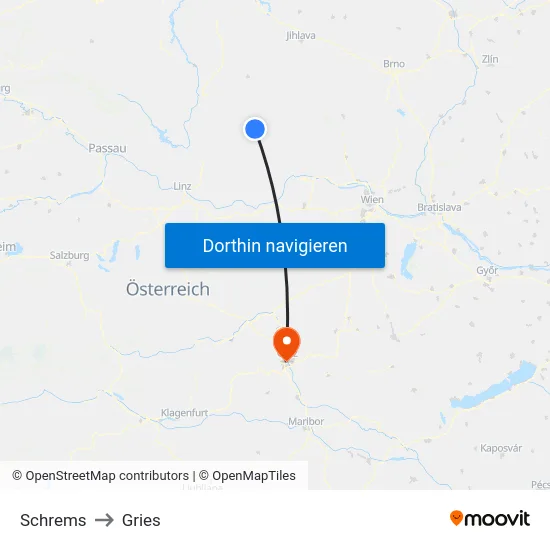 Schrems to Gries map