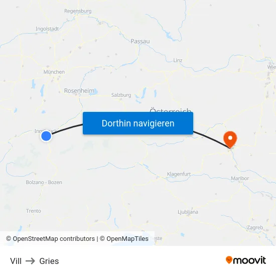 Vill to Gries map