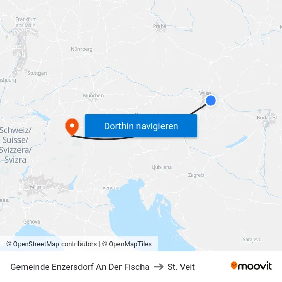 Gemeinde Enzersdorf An Der Fischa to St. Veit map