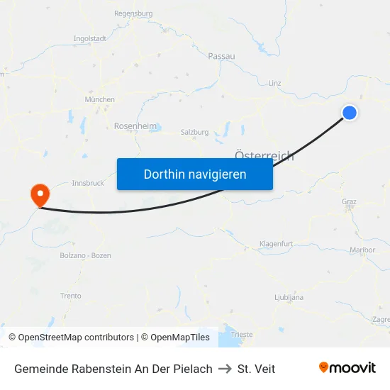 Gemeinde Rabenstein An Der Pielach to St. Veit map