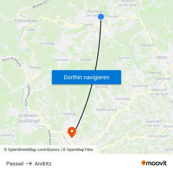 Passail to Andritz map