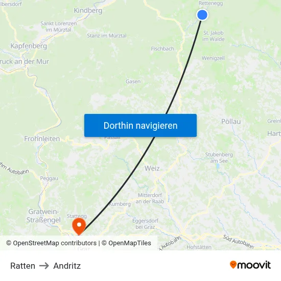 Ratten to Andritz map