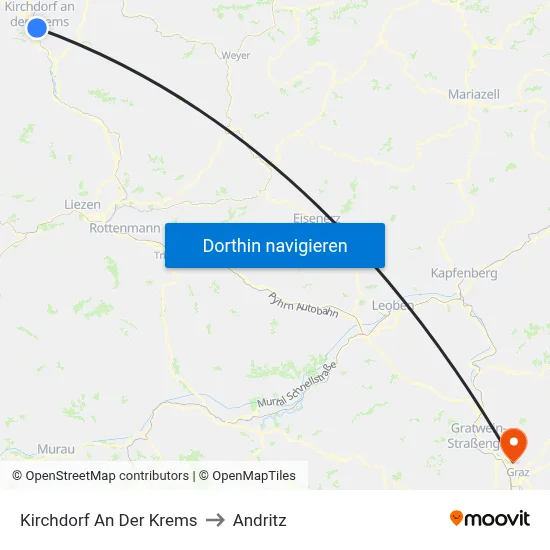 Kirchdorf An Der Krems to Andritz map